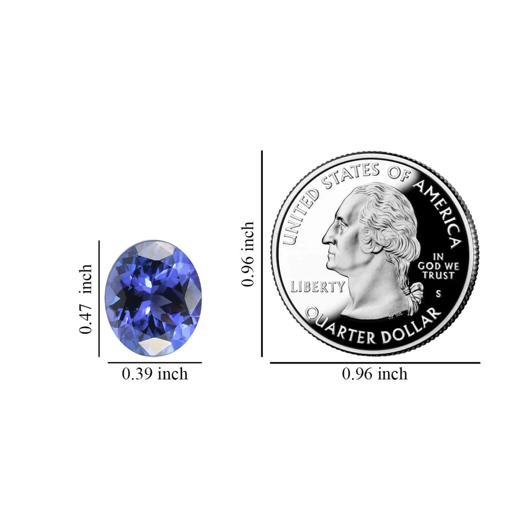 Tanzanite 12x10 mm 5.11 ct Loose Gemstone J721