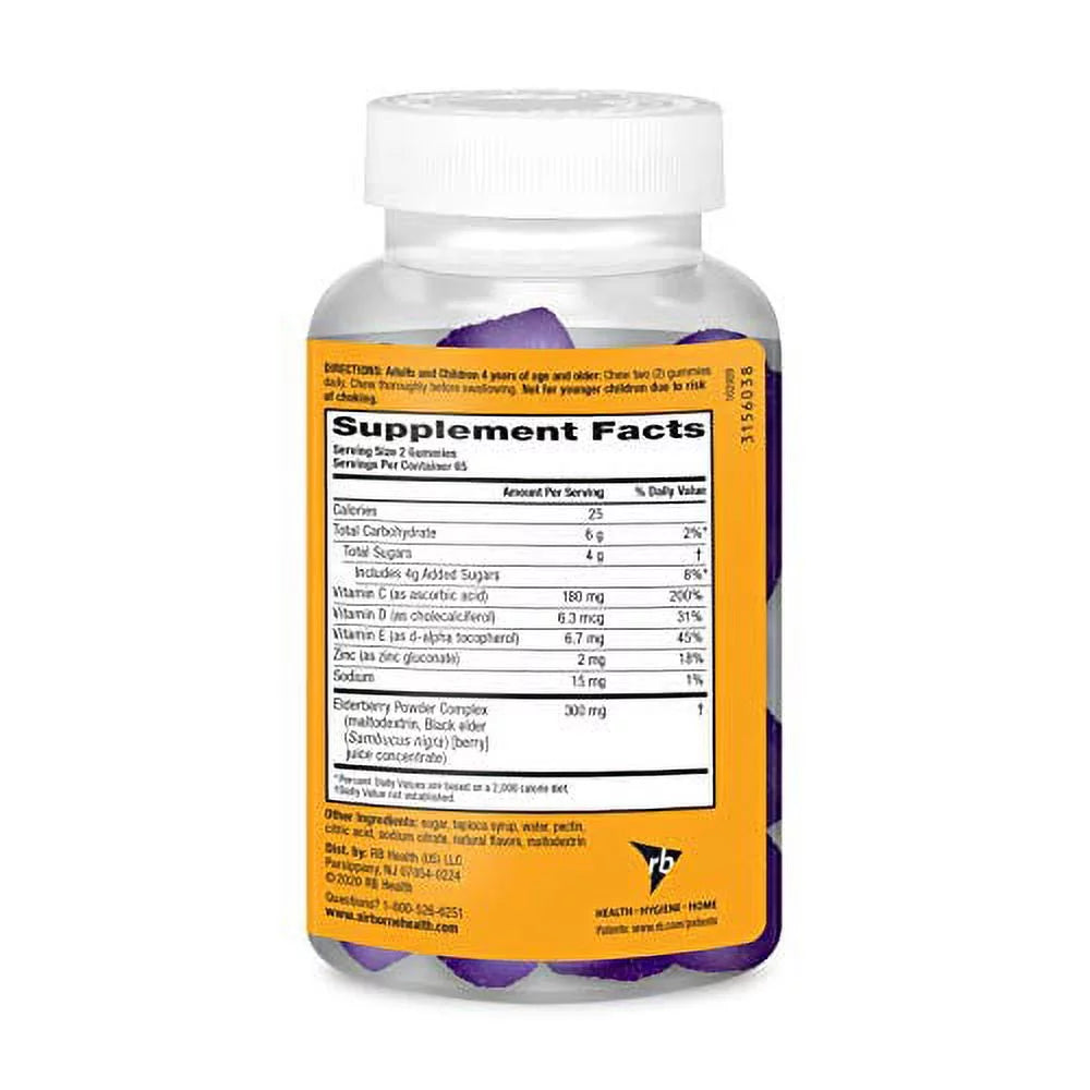 130 Count Elderberry Gummies with Vitamins & Zinc M661