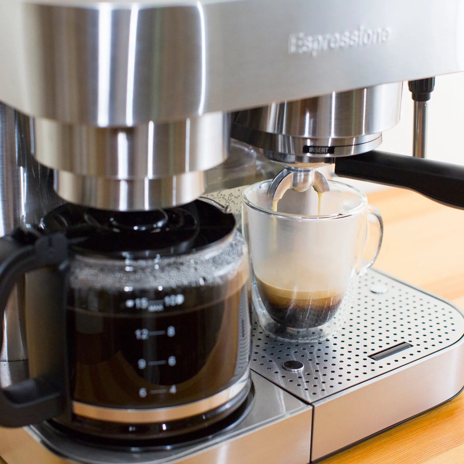 Stainless Steel Combination Espresso Machine & 10 Cup Drip Coffee Maker E4853