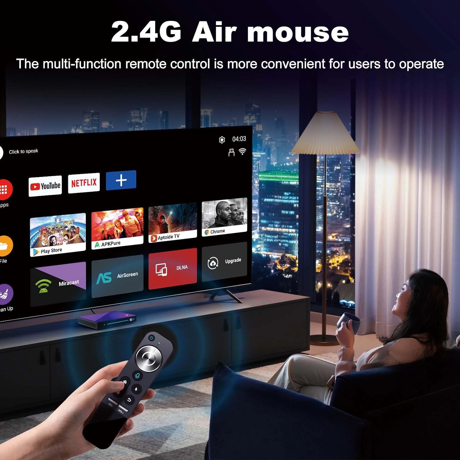 Android TV Box 8GB RAM 128GB ROM Android 14 WIFI6 1000M Ethernet BT5.4 P330