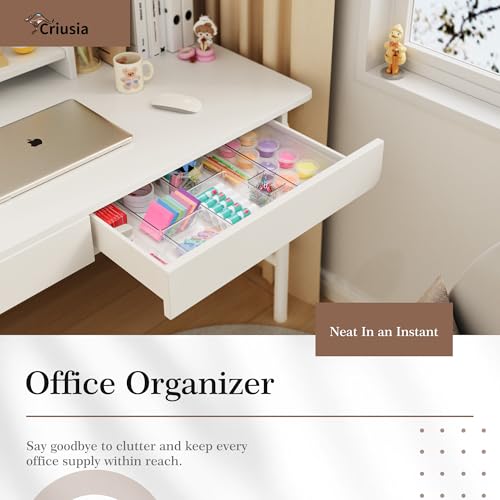 10 Pack Clear Plastic Drawer Organizer Set K8468