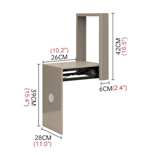 Slim Folding Shoe Changing Stool Wall Mounted Foldable Chairs Storable Entrance Chair W86045