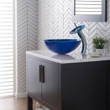 Blue Glass Vessel Sink Y9565