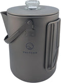 Titanium Percolator Coffee Maker Pot 1.5L 50 fl oz 6 Cup Capacity Glass Knob B822328