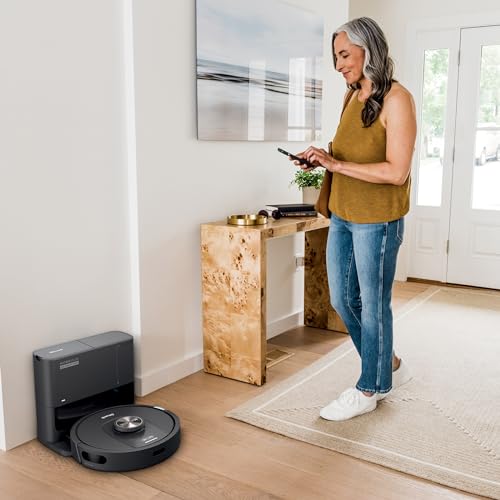 Black Robot Vacuum with Self Empty Base I32317