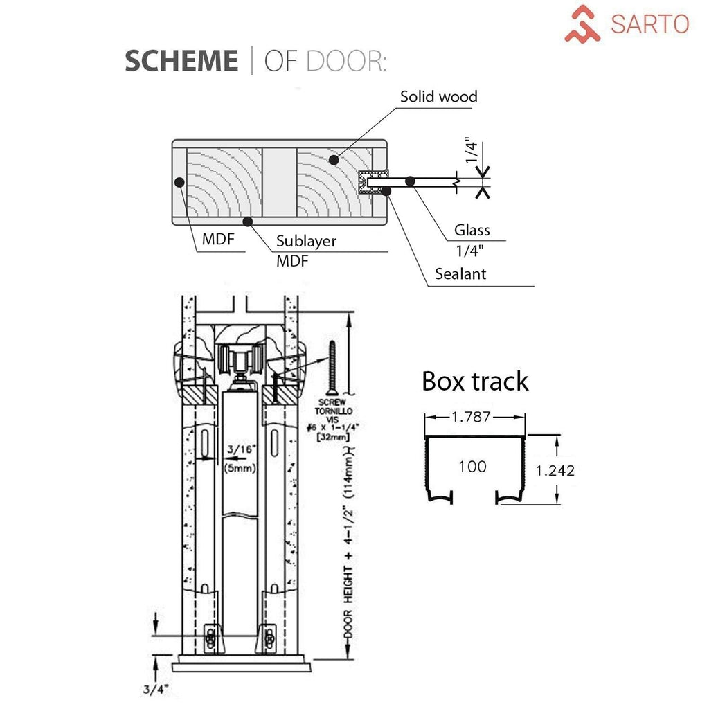 White MDF Interior Door 36 x 84 with Hardware R244