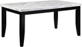 Rectangular Marble Top Dining Table in Black I765