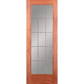 15 Lite Unfinished Mahogany Interior Door Slab W74066