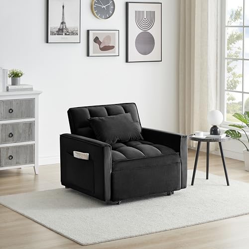 White Convertible Sofa Bed Chair O994