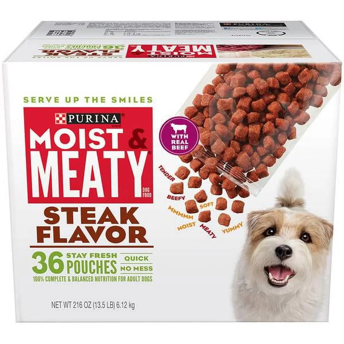 36 Count Burger Steak Flavor Dog Food M4704
