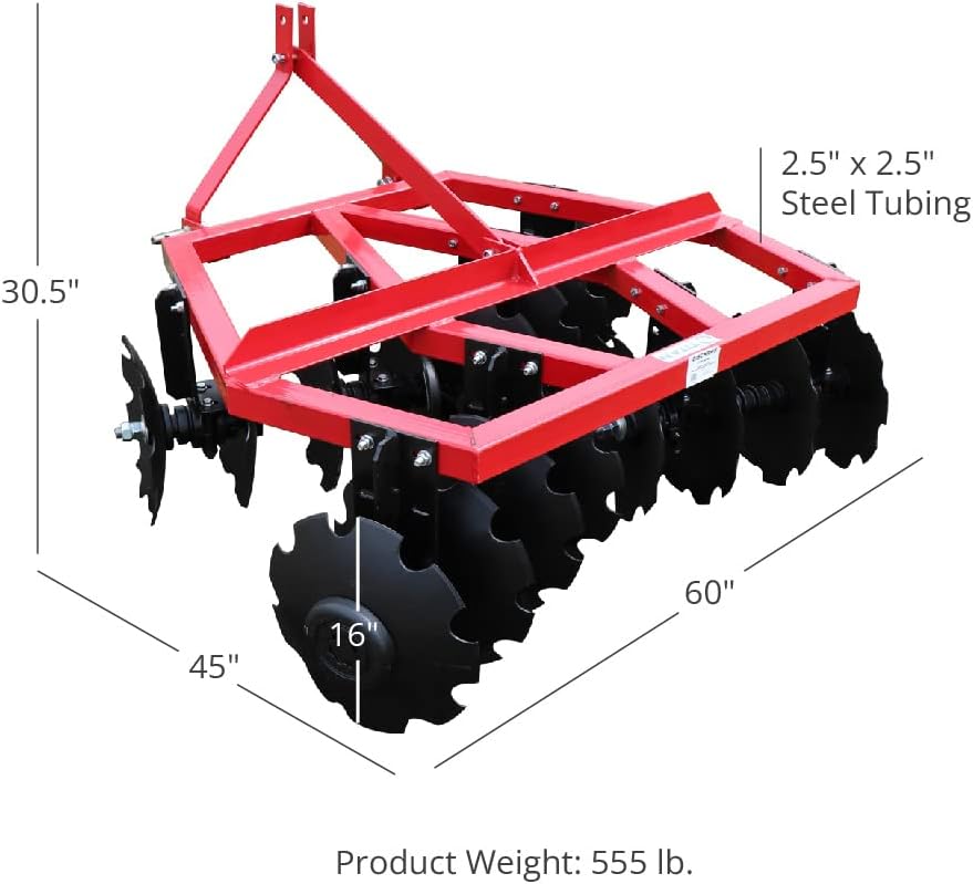 5 ft. 3 Point Category 1 Notched Disc Harrow B20928