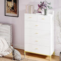 6 Drawers White Dresser with Shelves E88165