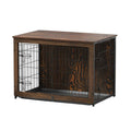 Wooden Dog Crate Furniture with Cushion and Tray C4961