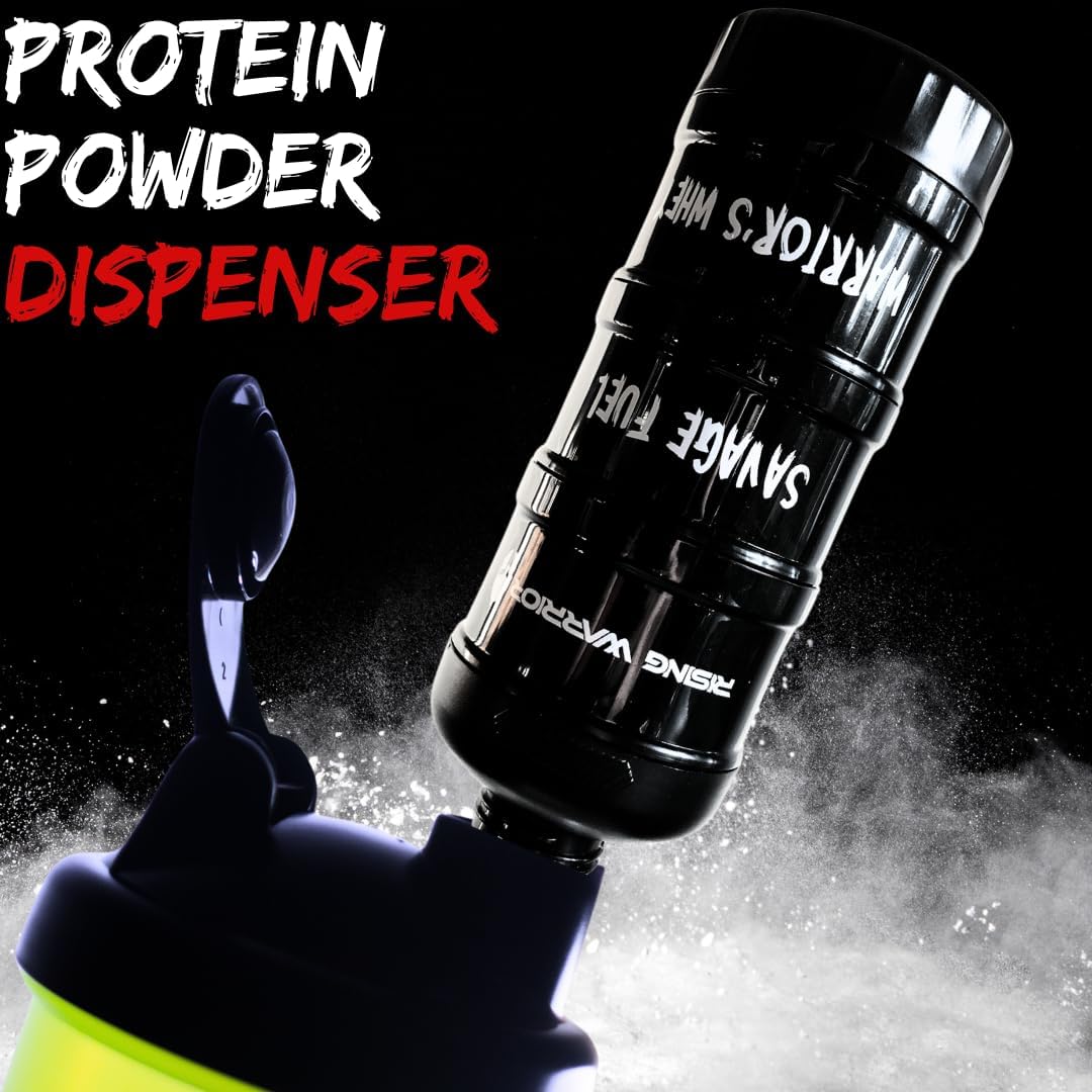 Portable Protein Powder Stackable Container with Top Cap Funnel C68300