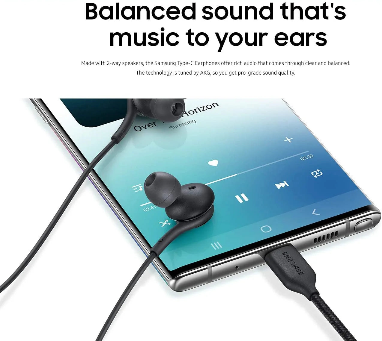 25W Type C UL Certified Charger with 4FT USB C Cable and USB Type C Headphones W175
