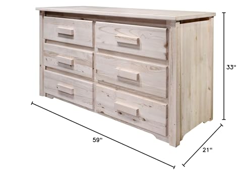6 Drawer Unfinished Dresser T51534