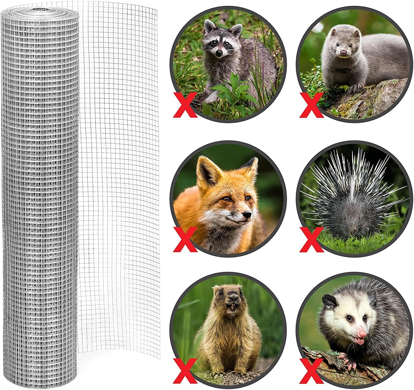 1/2inch Galvanized Hardware Cloth 24" x 100' 19 Gauge Chicken Wire Mesh Roll P45820