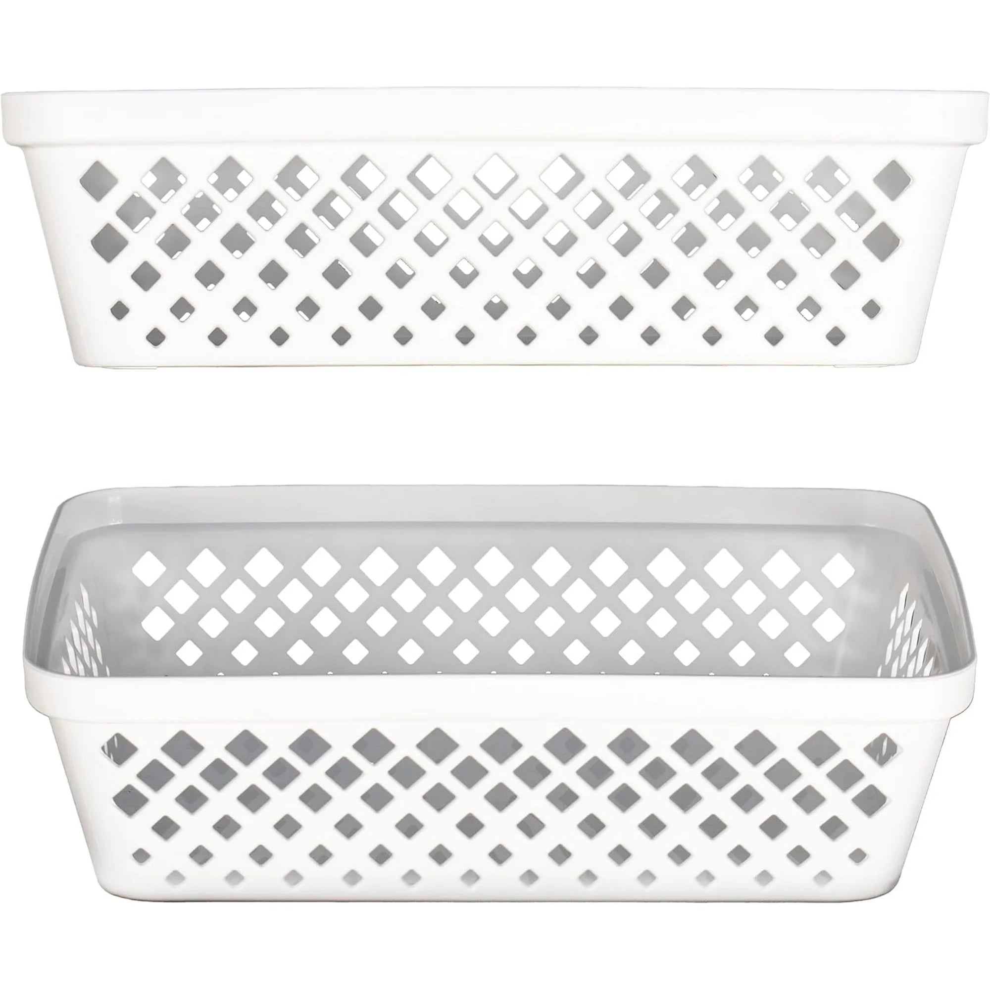 White 6 Pack Plastic Storage Basket Set R8731