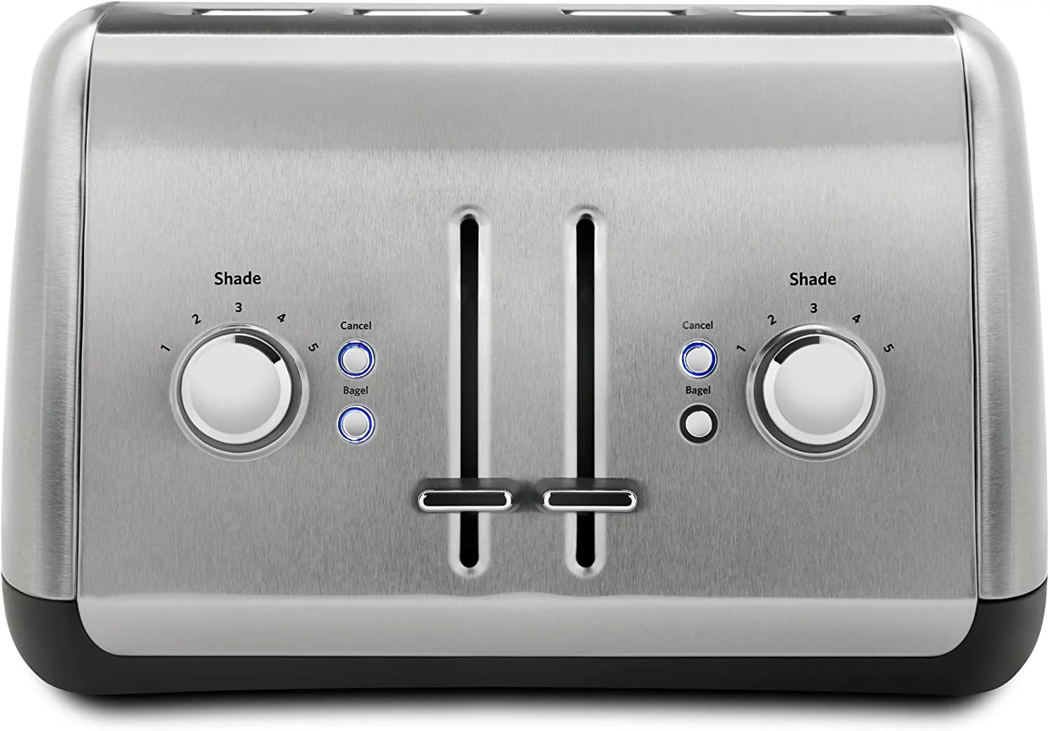Stainless Steel Electric Kettle and 4 Slice Toaster O289