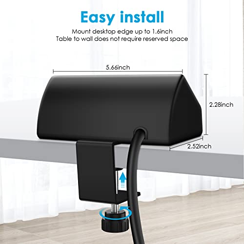 Black 6FT Surge Protector Desk Power Strip with USB C H61248