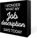Black Wooden Box Sign Desk Decor R2105