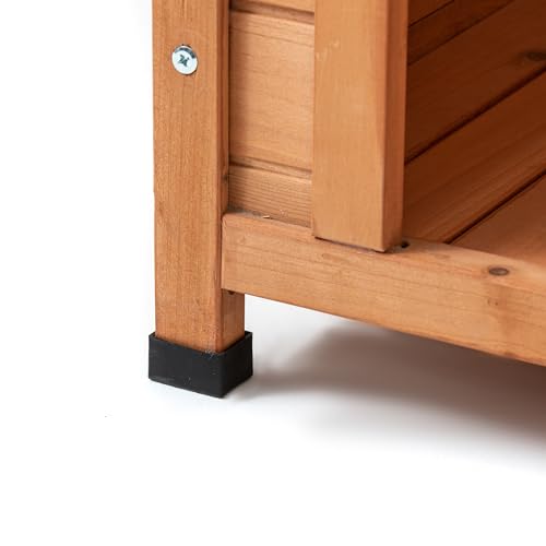 Outdoor Wooden Dog House with Wooden Floor (34" W x 25" D x 23" H) N68871