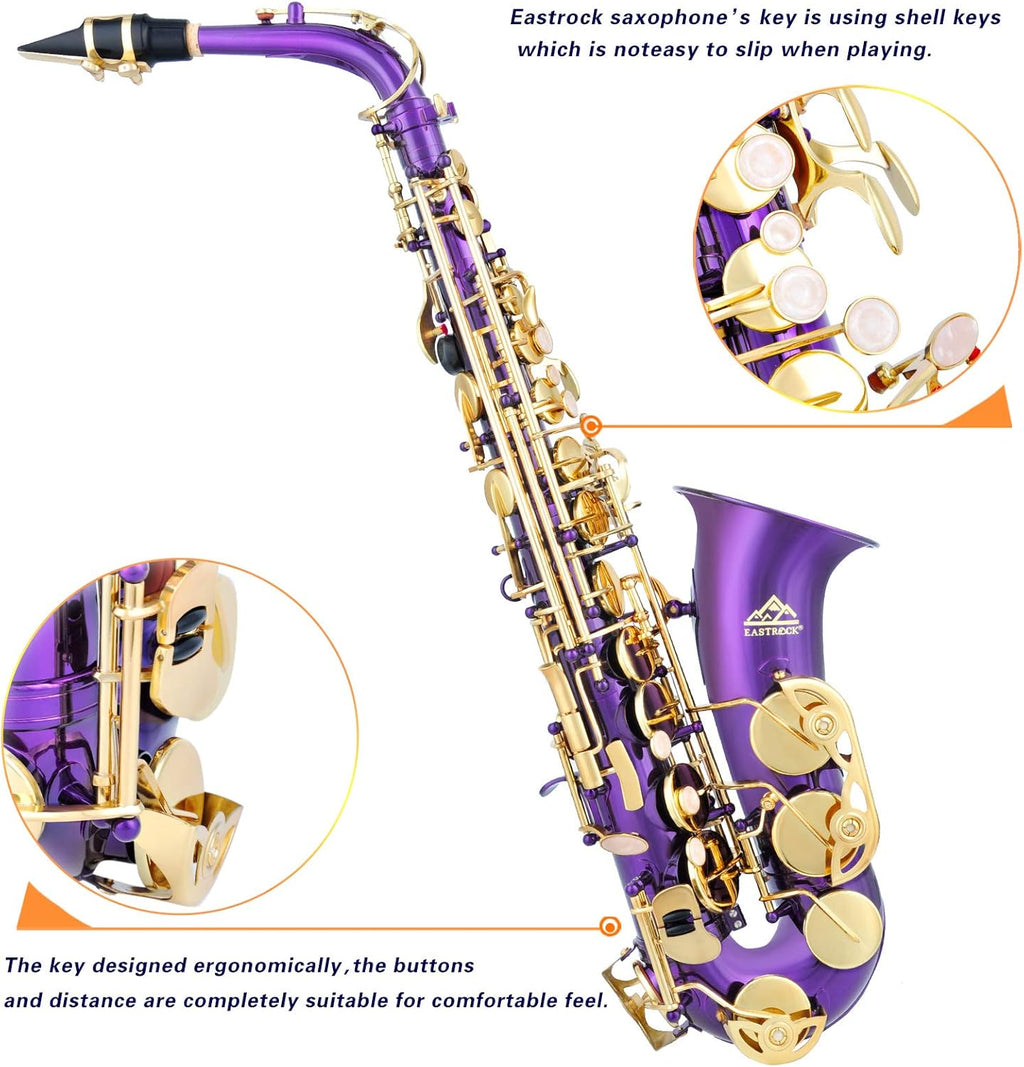 Purple/Golden Alto Saxophone B4604