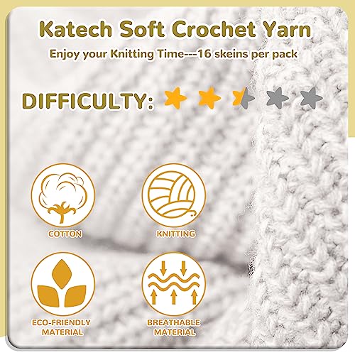 70 Pcs Crochet Kit with Yarns Crochet Hooks Canvas Tote Bag C7946