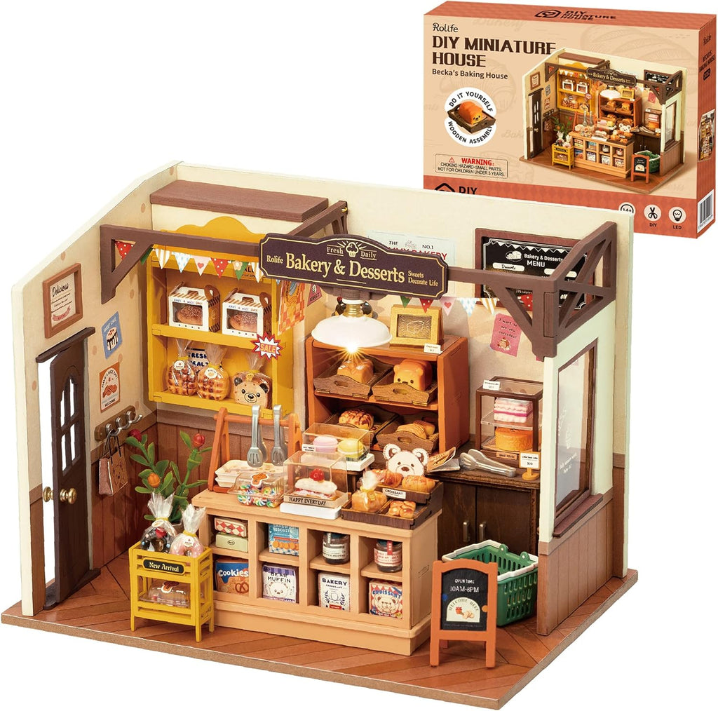 Miniature Dollhouse Kit with LED Lights K476347