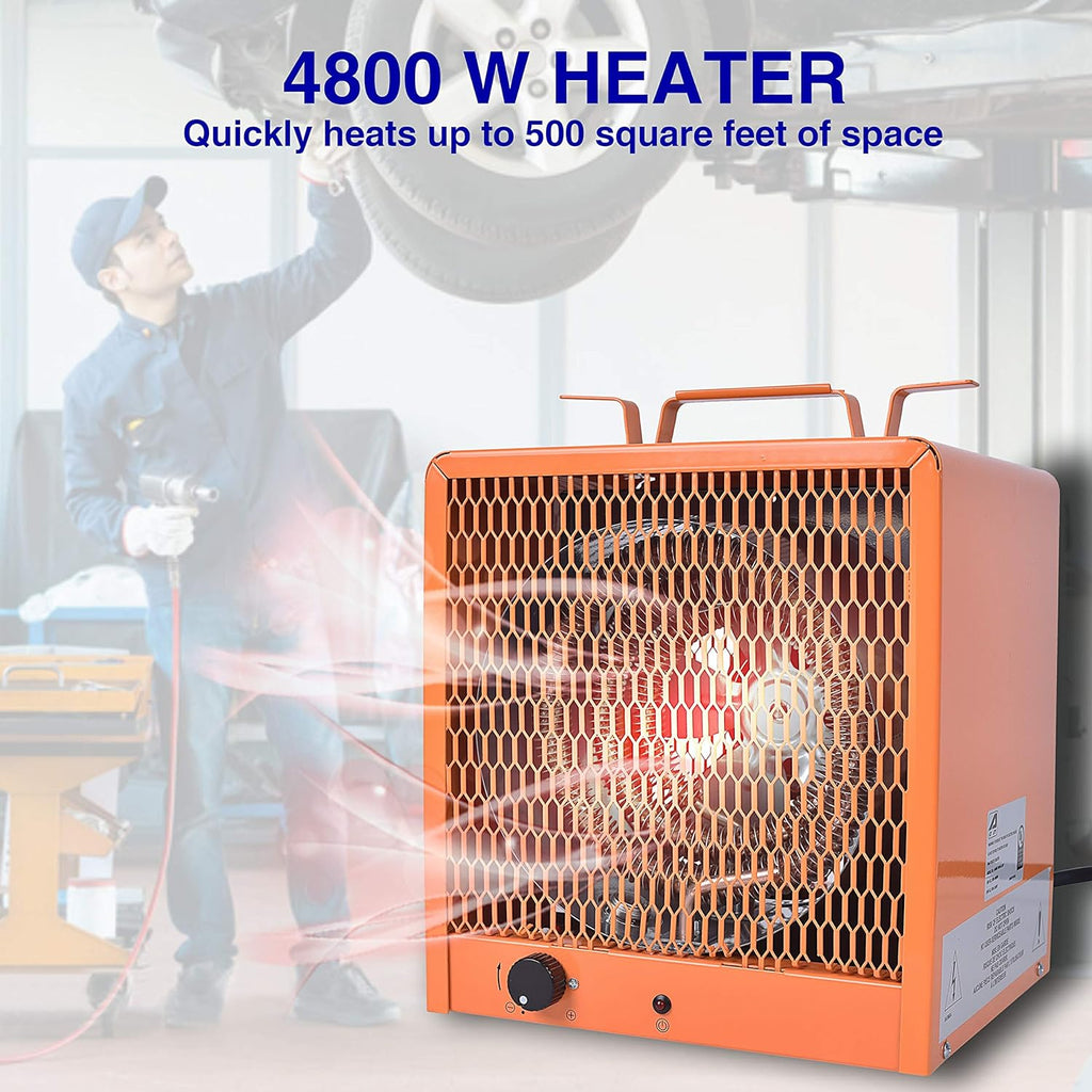 240 Volt 4800 Watt Portable Electric Heater with Thermostat Control K196