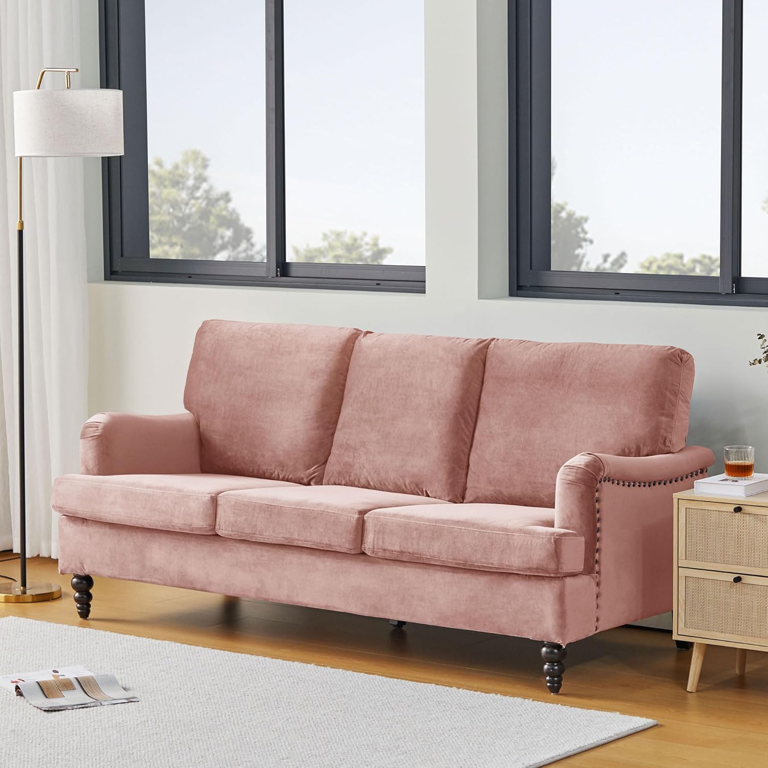 3 Seater Velvet Sofa X6469
