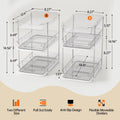 White 3 Tier Stackable Under Sink Organizer with Pull Out Drawers J829
