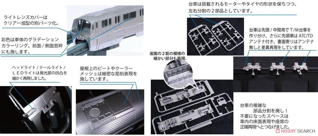 1/150 Scale Painted Plastic Model 6-Car Train E1433