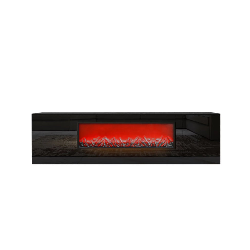 Black Electric Fireplace TV Stand G503224