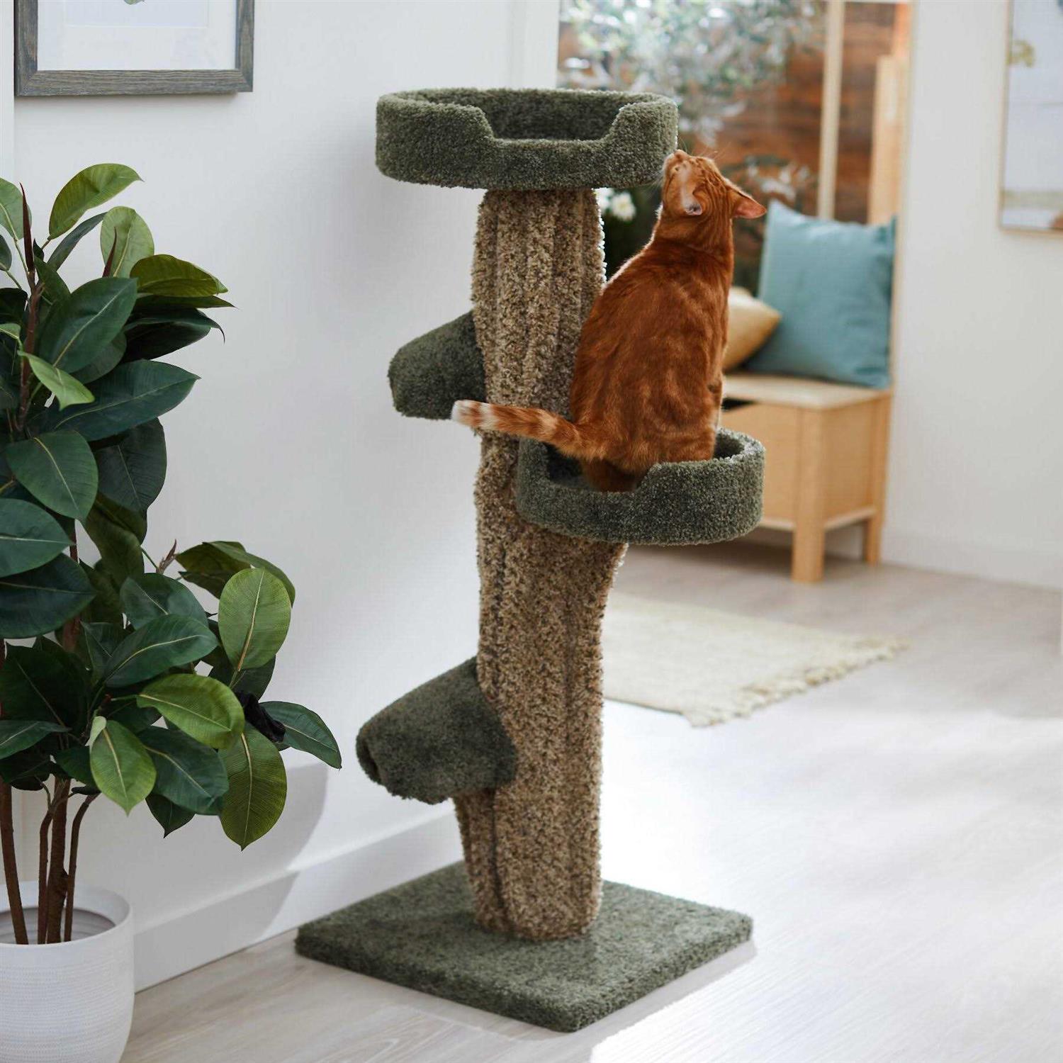 49-in Wooden Cat Tree F892352