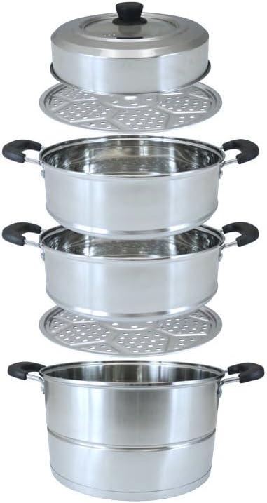 3 Tier Stainless Steel Steamer Set 28 CM H18716