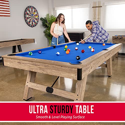 8 ft Pool Table with Wood Finish R201