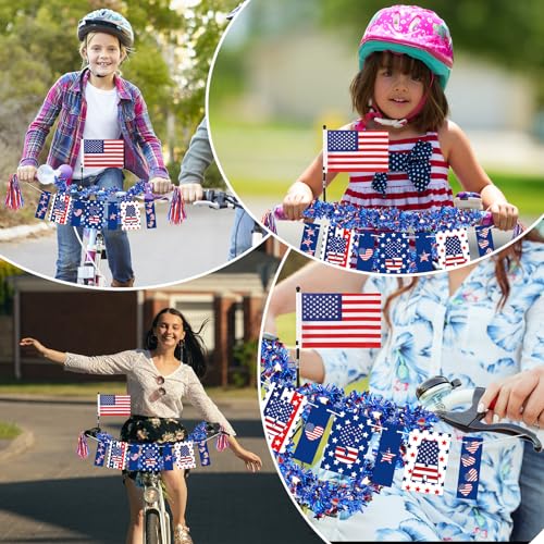 American Flag Bike Decorations with Ribbon Streamers S3134