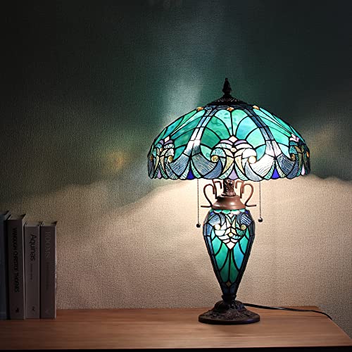 16 inch Stained Glass Table Lamp with Night Light P427687