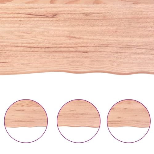 Light Brown 39.4"x15.7"x0.8" Solid Wood Oak Table Top D393445