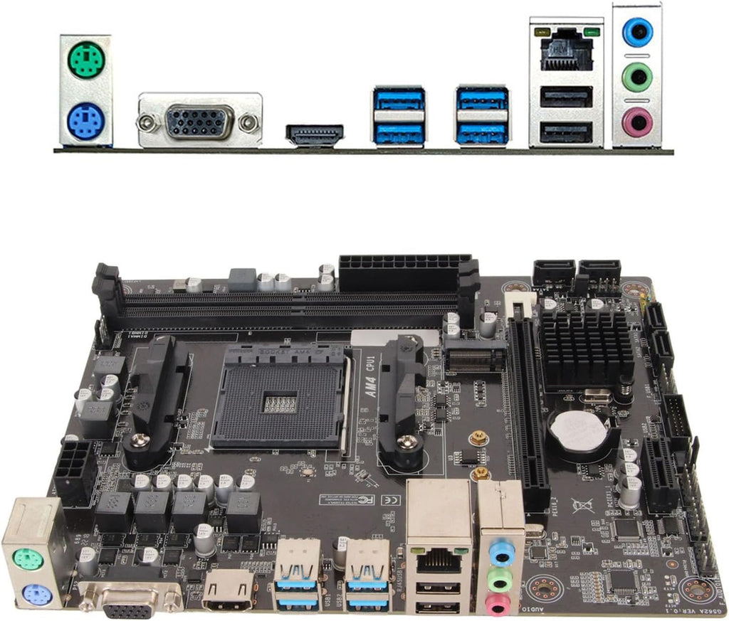 AMD A520 M ATX Motherboard, AM4 M.2 NVME USB3.0 Dual Channel DDR4 Memory PCIe X16 SATA 6Gbs Desktop Motherboard Z980797