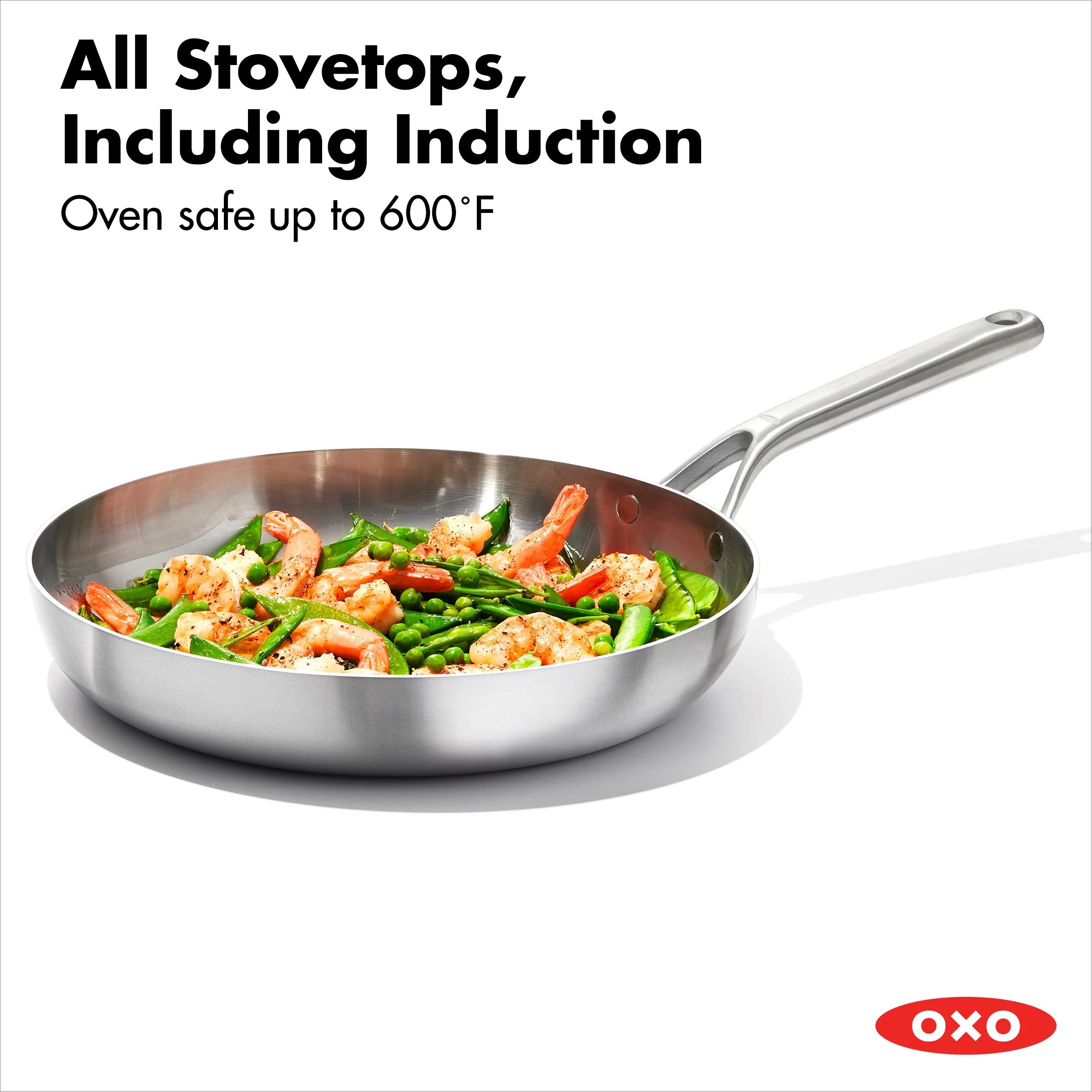 12" Tri-Ply Stainless Steel Frying Pan F255