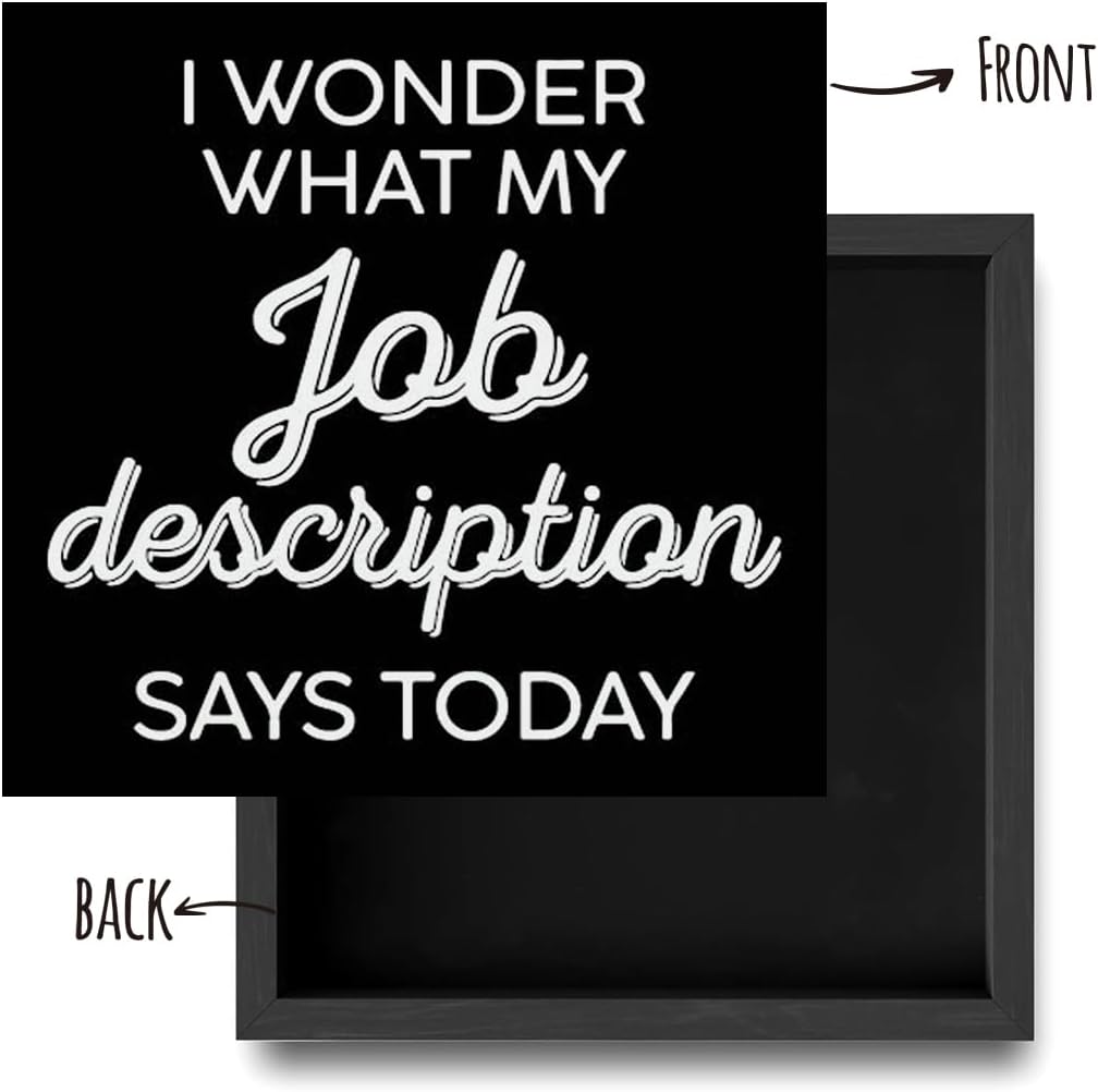 Black Wooden Box Sign Desk Decor R2105