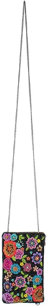 Multi Beaded Floral Crossbody Phone Bag W95121
