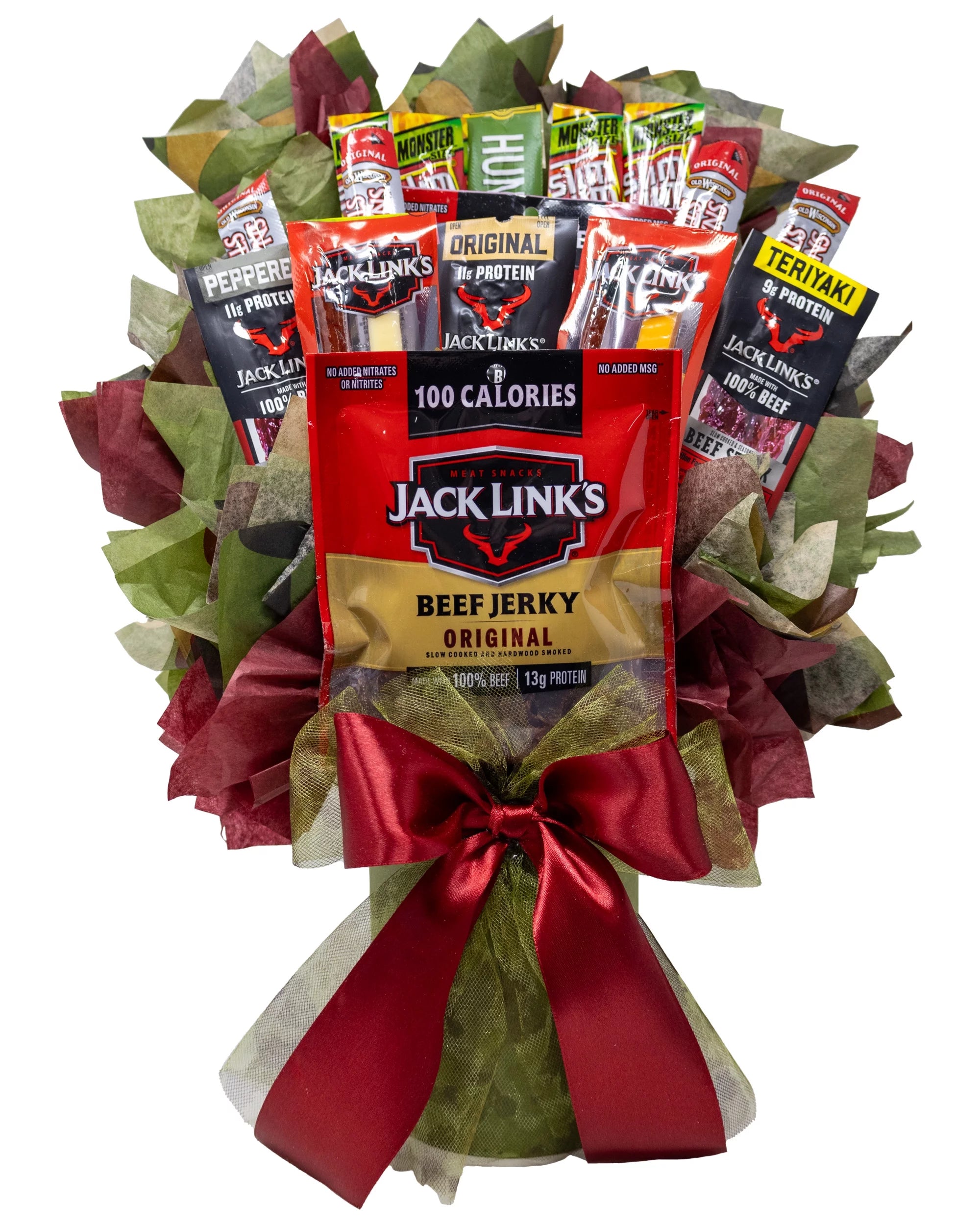 Beef Jerky Bouquet with Variety of Meat Snacks Z370714