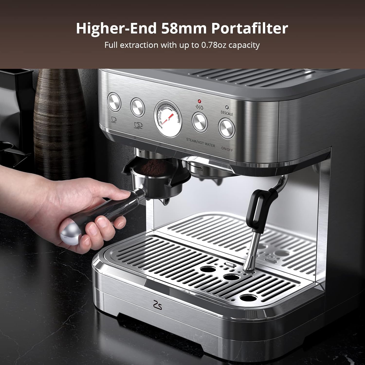 15 Bar Automatic Espresso Coffee Maker with Grinder and Milk Frother P2882