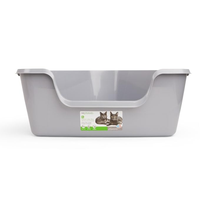 Grey High-Back Corner Litter Box E296