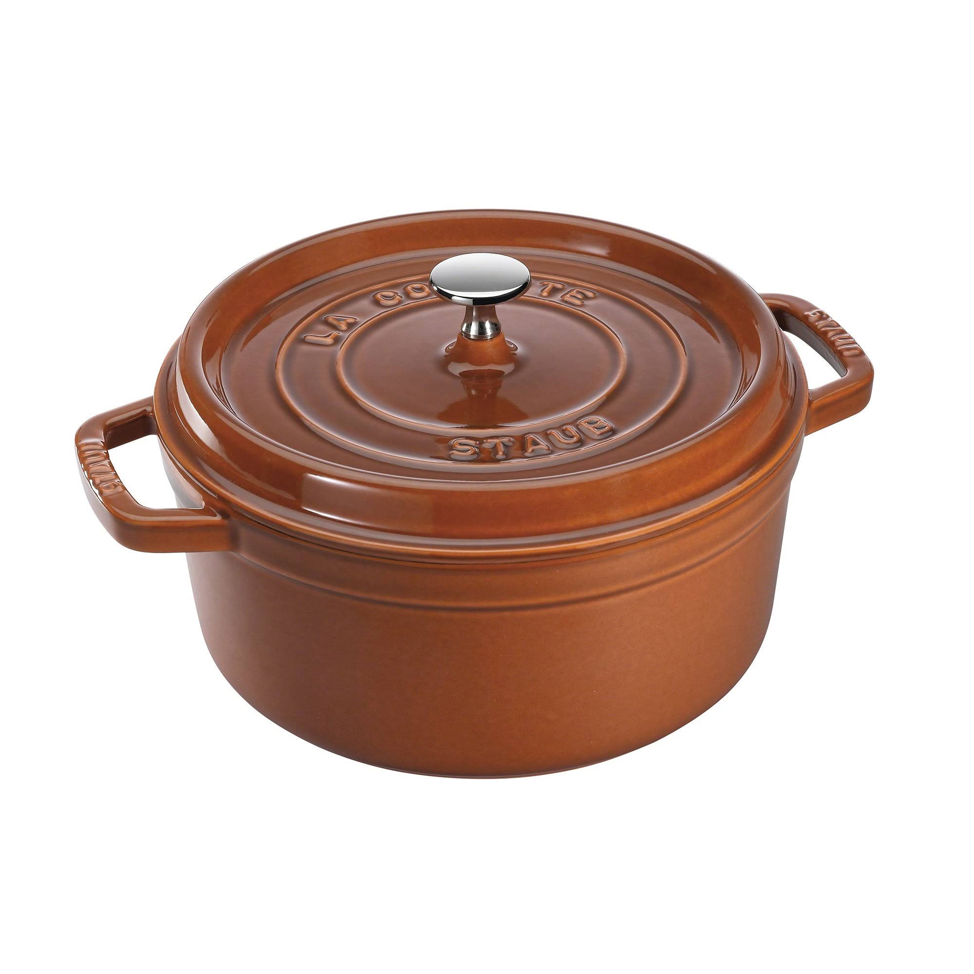 Dark Blue Cast Iron 4-Quart Round Cocotte A2168