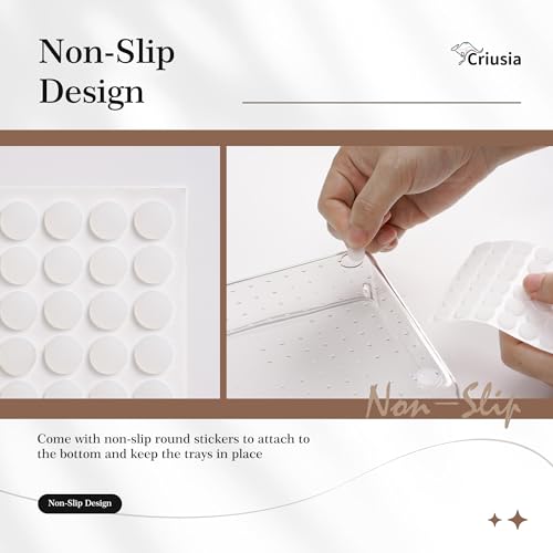 10 Pack Clear Plastic Drawer Organizer Set K8468