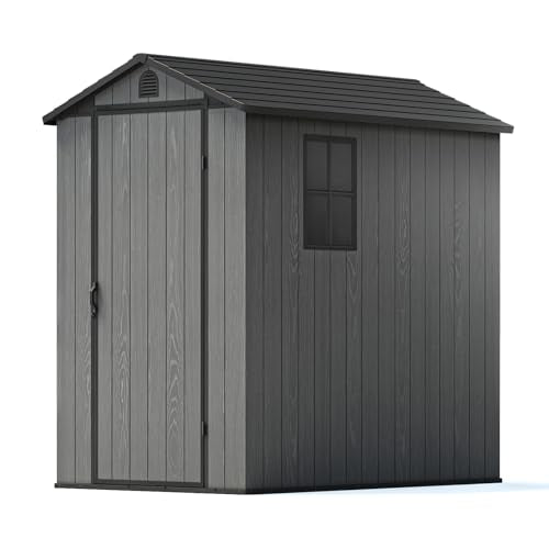 4 x 6 FT White Plastic Resin Shed O724